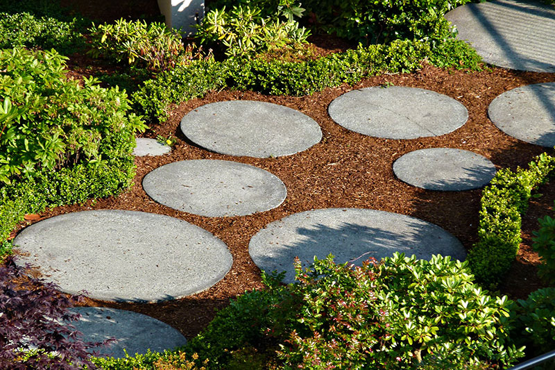 use stones to make garden pathways